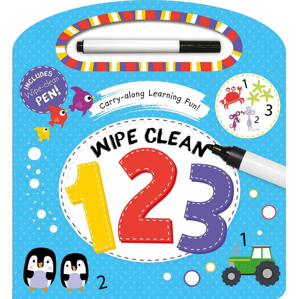 Simon & Schuster: Carry-Along Learning Fun - Wipe Clean 123 (Board Book)-SIMON & SCHUSTER-Little Giant Kidz