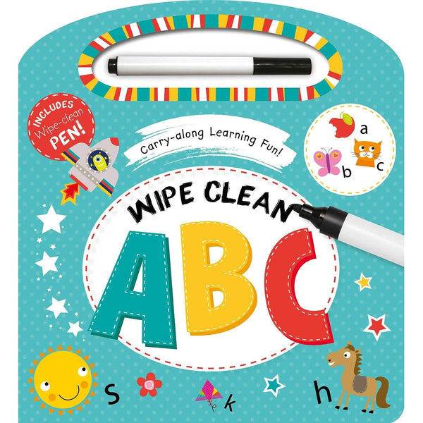 Simon & Schuster: Carry-Along Learning Fun - Wipe Clean ABC (Board Book)-SIMON & SCHUSTER-Little Giant Kidz