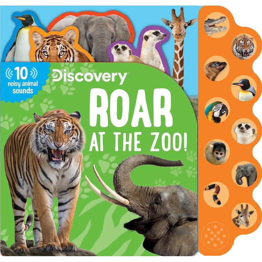 Simon & Schuster: Discovery: Roar at the Zoo! (Hardcover Sound Book)-SIMON & SCHUSTER-Little Giant Kidz