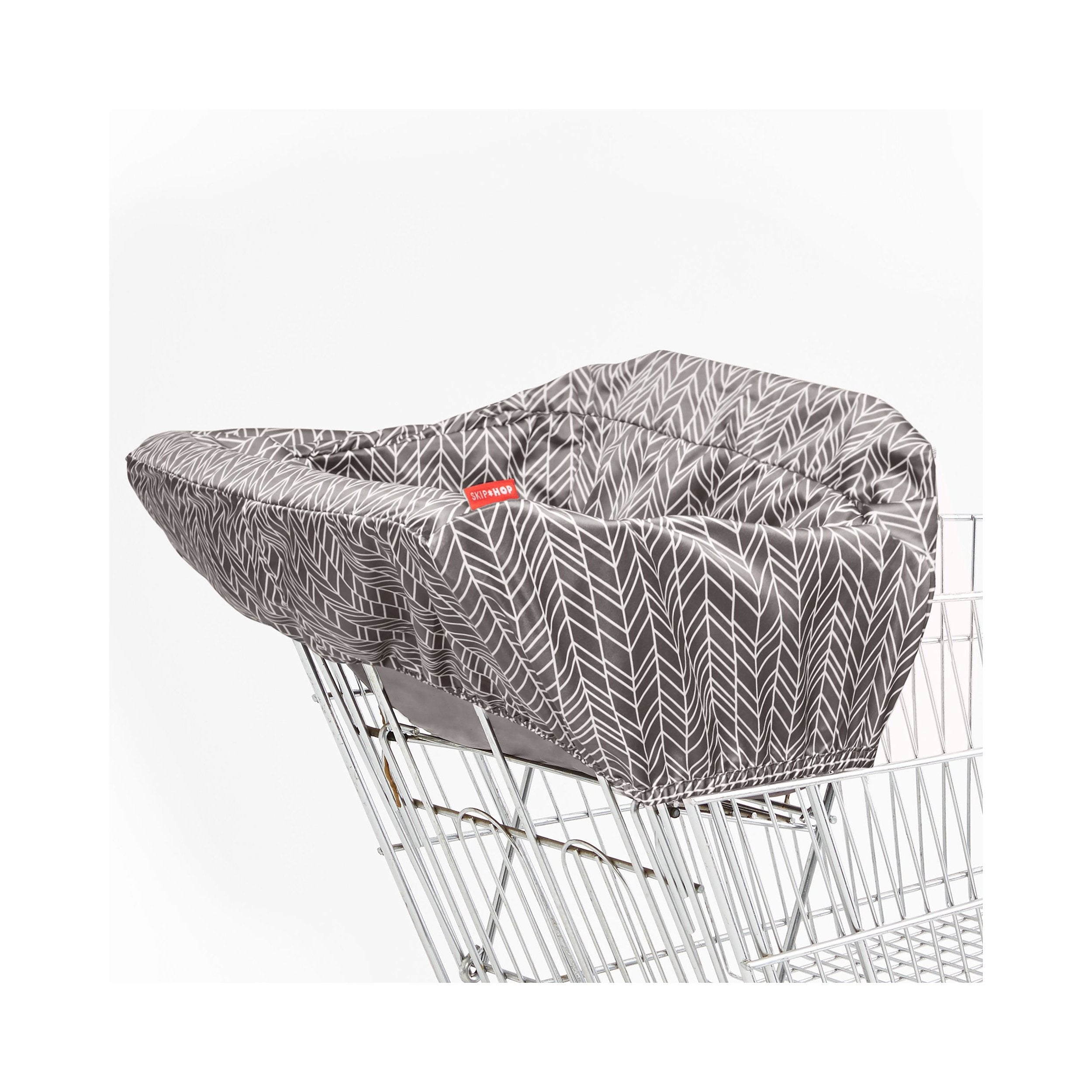 Skip Hop Take Cover Shopping Cart & Baby High Chair Cover - Grey Feather-SKIP HOP-Little Giant Kidz