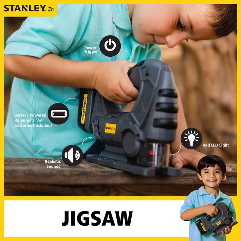 Stanley Jr. Battery Operated Jigsaw-Red Toolbox-Little Giant Kidz