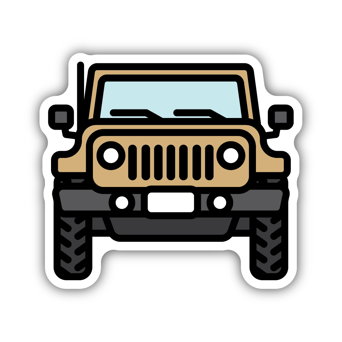 Stickers Northwest - Jeep Front View Sticker-Stickers Northwest Inc-Little Giant Kidz