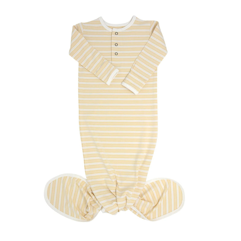 Sweet Bamboo Vintage Stripe Honeycomb Knotted Gown-SWEET BAMBOO-Little Giant Kidz