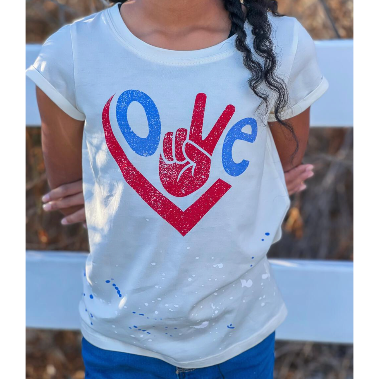 Sweet Soul Clothing Love Peace Sign Graphic Tee-Sweet Soul-Little Giant Kidz