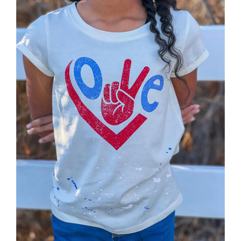 Sweet Soul Clothing Love Peace Sign Graphic Tee-Sweet Soul-Little Giant Kidz
