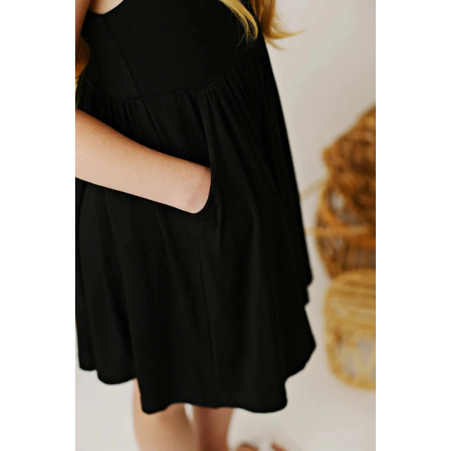 Swoon Baby Black Bamboo Pocket Dress-Swoon Baby Clothing-Little Giant Kidz