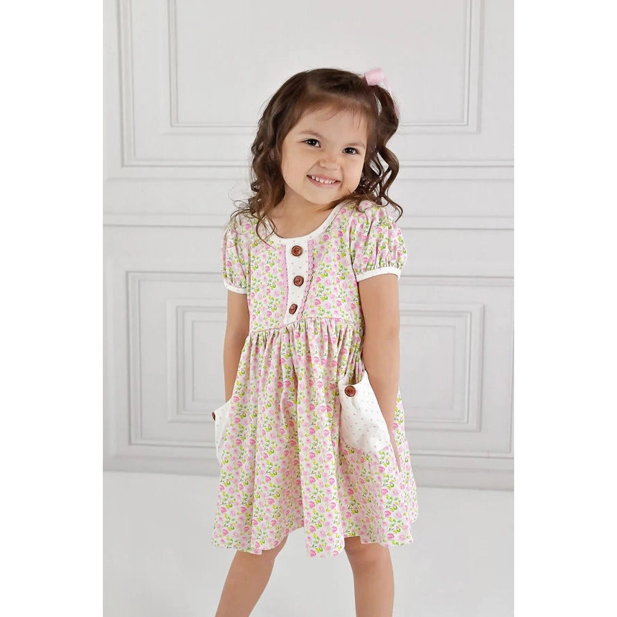 Swoon Baby Ditsy Floral Bliss Pocket Dress-Swoon Baby Clothing-Little Giant Kidz