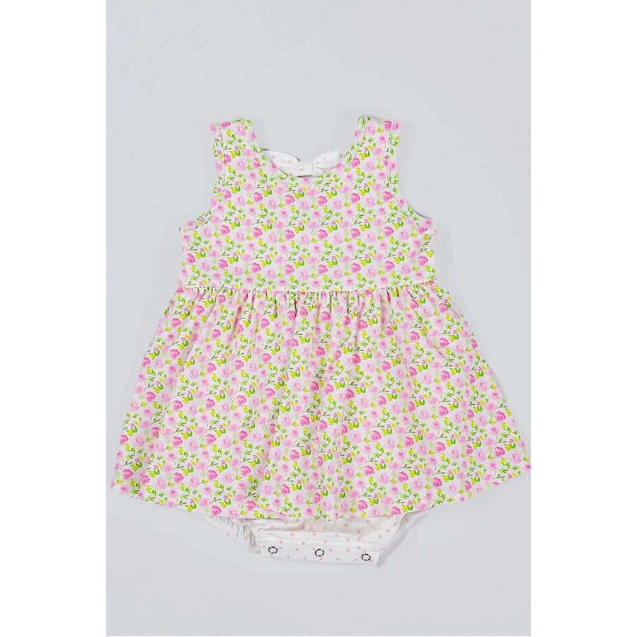 Swoon Baby Ditsy Floral Dainty Bow Bubble Dress-Swoon Baby Clothing-Little Giant Kidz