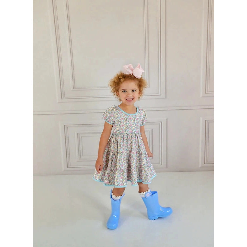 Swoon Baby Joyful Spring Dainty Pocket Dress-Swoon Baby Clothing-Little Giant Kidz