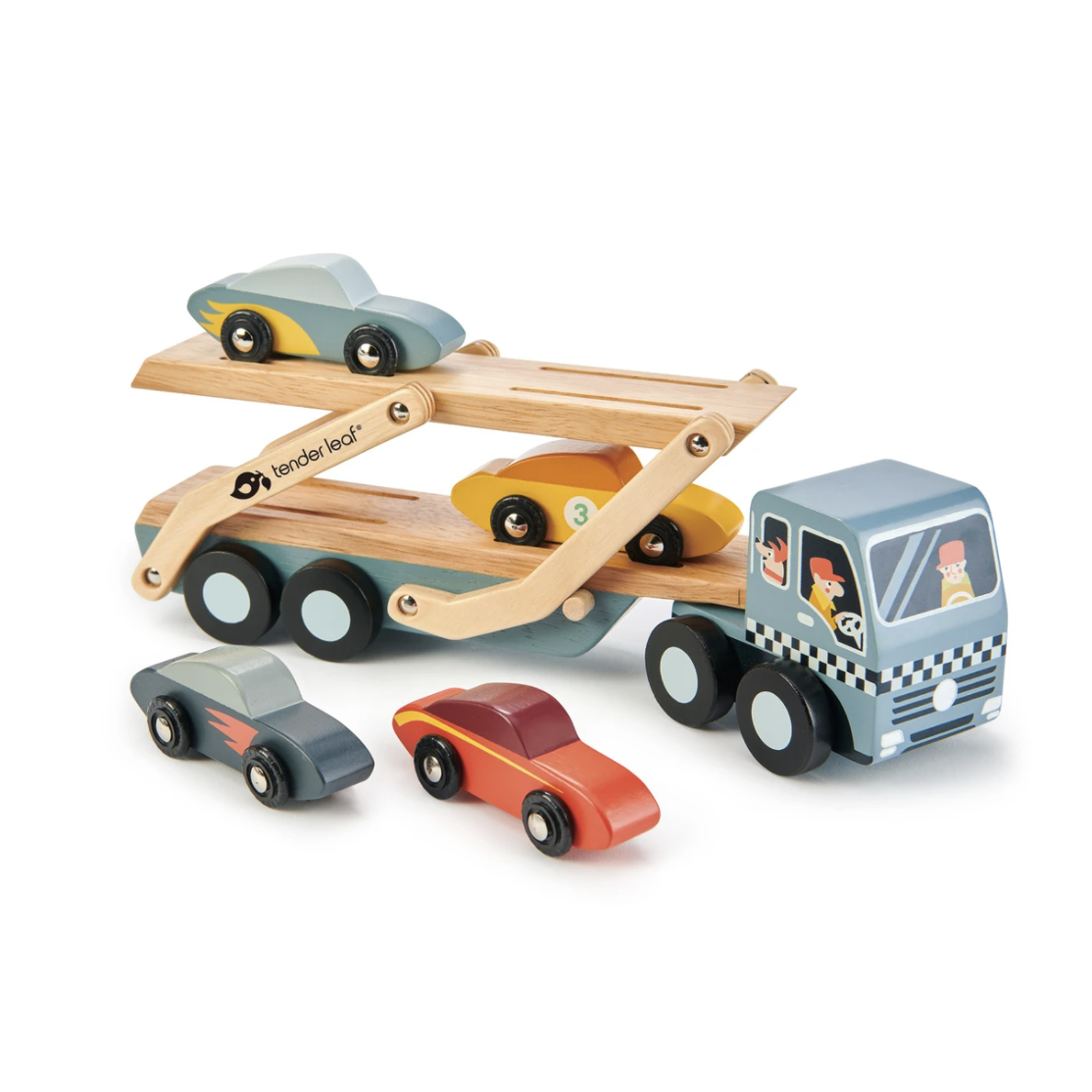 Tender Leaf Toys Car Transporter - Stylish Cars-TENDER LEAF TOYS-Little Giant Kidz