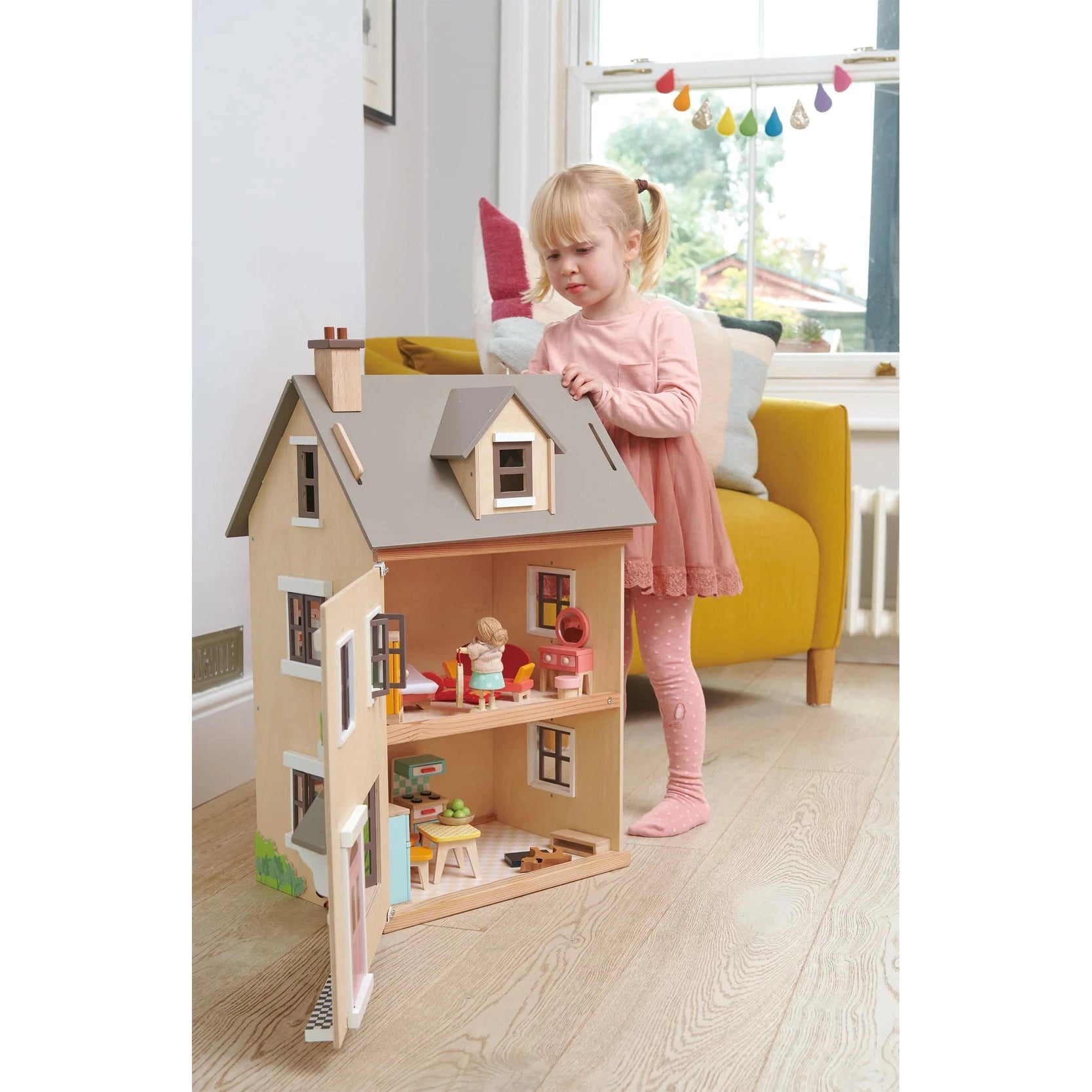 Tender Leaf Toys Foxtail Villa (Tan)-TENDER LEAF TOYS-Little Giant Kidz