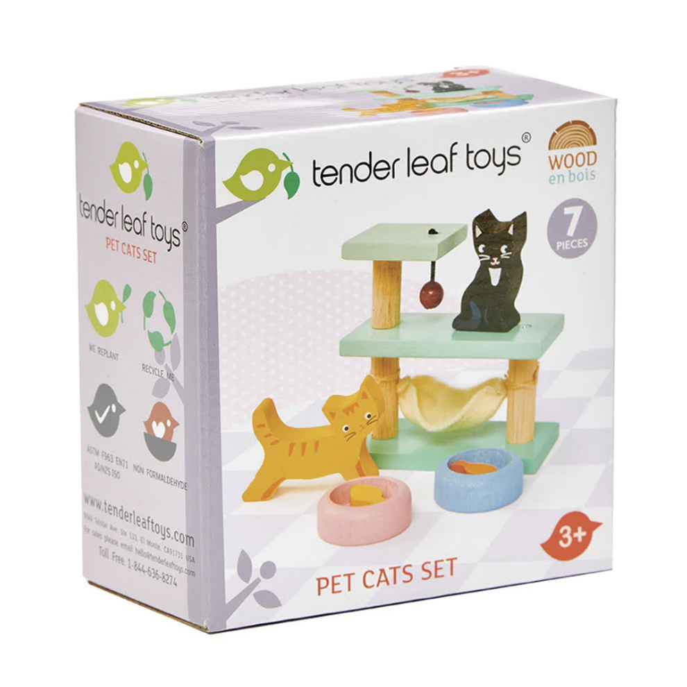 Tender Leaf Toys Pet Cats Set-TENDER LEAF TOYS-Little Giant Kidz