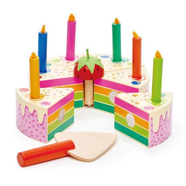 Tender Leaf Toys Rainbow Birthday Cake-TENDER LEAF TOYS-Little Giant Kidz