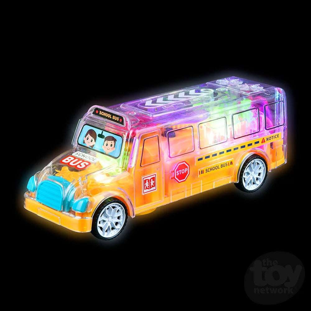 The Toy Network 8" Light-Up Transparent Bus-The Toy Network-Little Giant Kidz