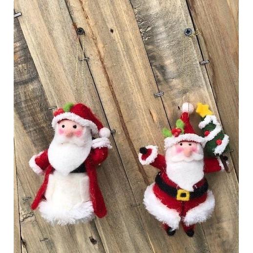 Trade Cie Felt Santa Ornaments Assorted-TRADE CIE, LLC-Little Giant Kidz