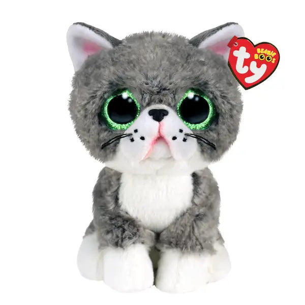 Ty Beanie Babies Collection Fergus Gray Cat - 8"-TY Inc-Little Giant Kidz