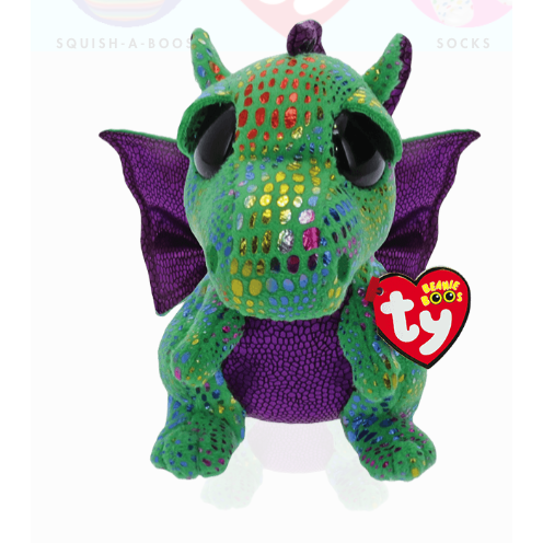 Ty Beanie Boos Collection Cinder - Green Dragon - 6"-TY Inc-Little Giant Kidz