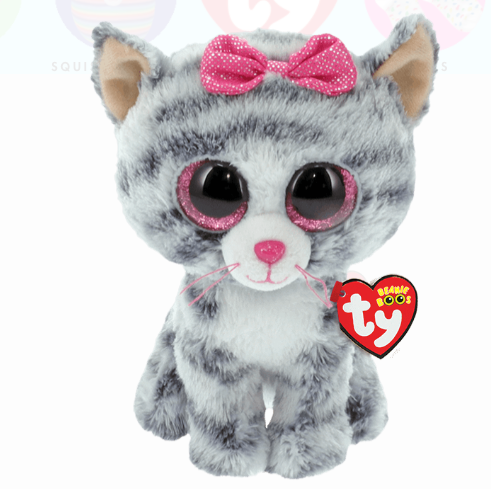 Ty Beanie Boos Collection Kiki - Grey Striped Cat Small-TY Inc-Little Giant Kidz