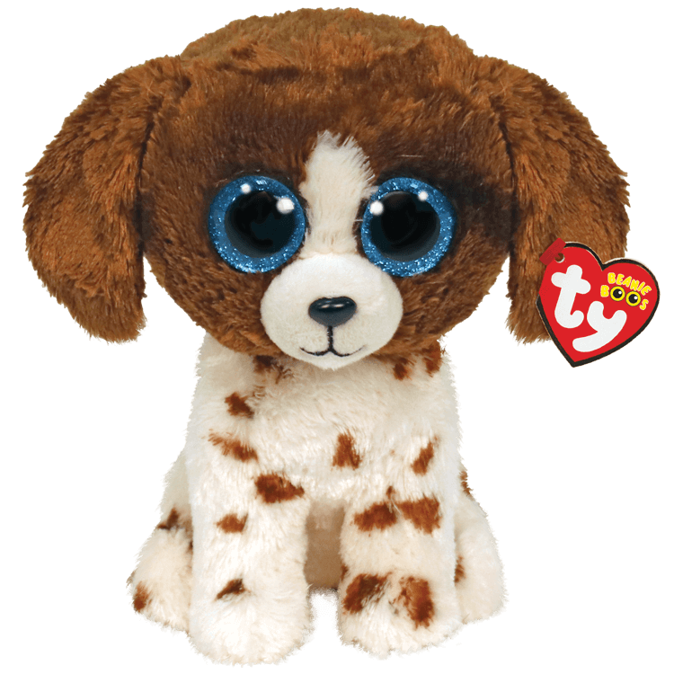 Ty Beanie Boos Collection - Muddles Brown/White Dog - 6"-TY Inc-Little Giant Kidz