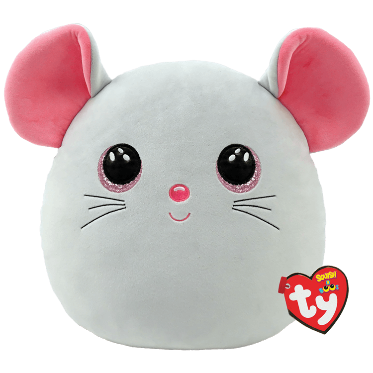 Ty Beanie Squish-A-Boos Collection - Catnip Grey Mouse Medium - 10"-TY Inc-Little Giant Kidz