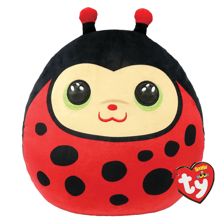 Ty Beanie Squish-A-Boos Collection - Izzy Red Lady Bug Medium - 10"-TY Inc-Little Giant Kidz
