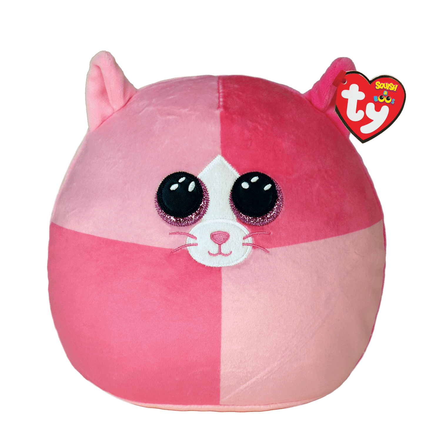 Ty Beanie Squish-A-Boos Collection - Scarlett Two Tone Pink Cat Medium - 10"-TY Inc-Little Giant Kidz