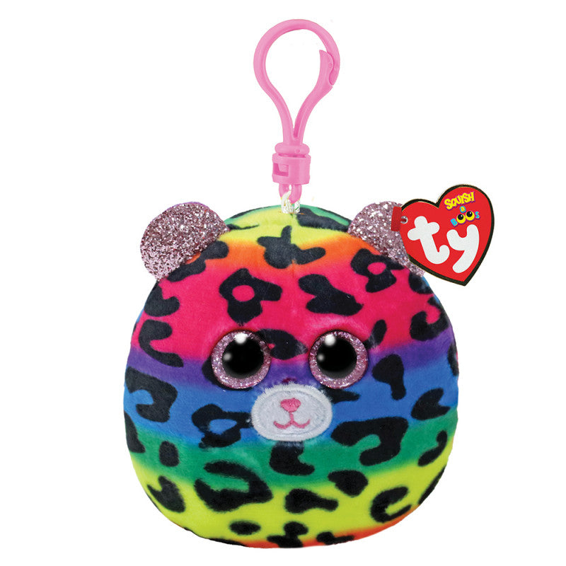 Ty Mini Beanie Squish-A-Boos™ Dotty Leopard Clip-TY Inc-Little Giant Kidz