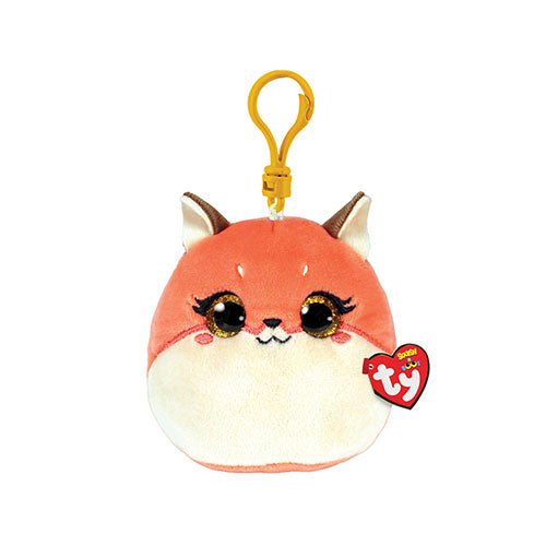 Ty Mini Beanie Squish-A-Boos™ Roxie Pink Fox Clip