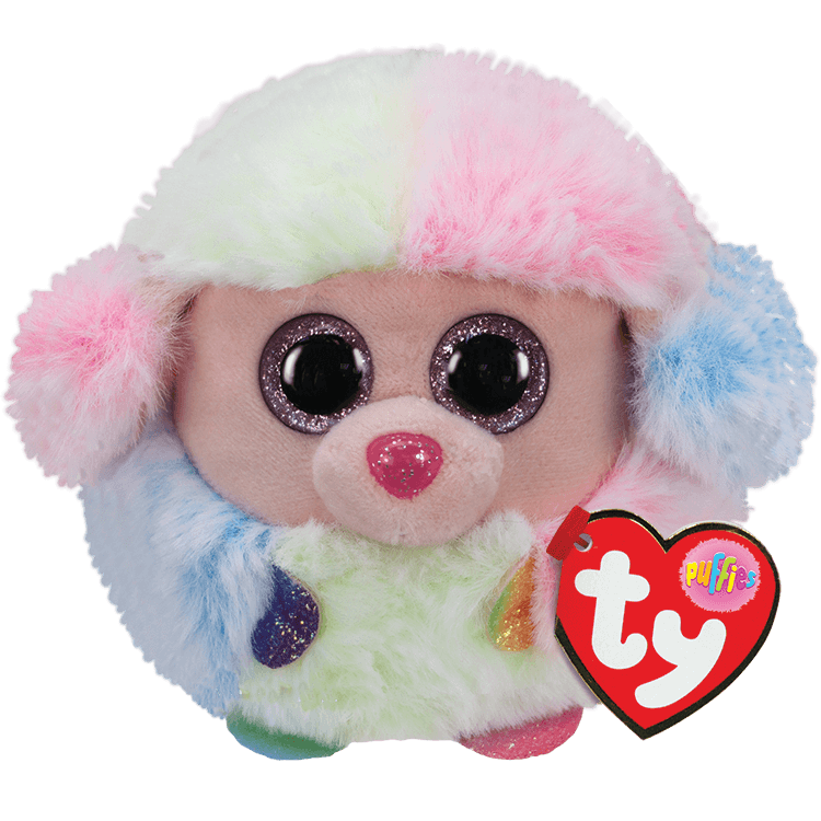 Ty Puffies Collection - Rainbow Pastel Poodle - 4"-TY Inc-Little Giant Kidz