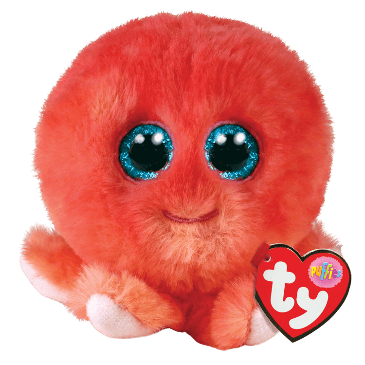 Ty Puffies Collection - Sheldon Coral Octopus - 4"-TY Inc-Little Giant Kidz