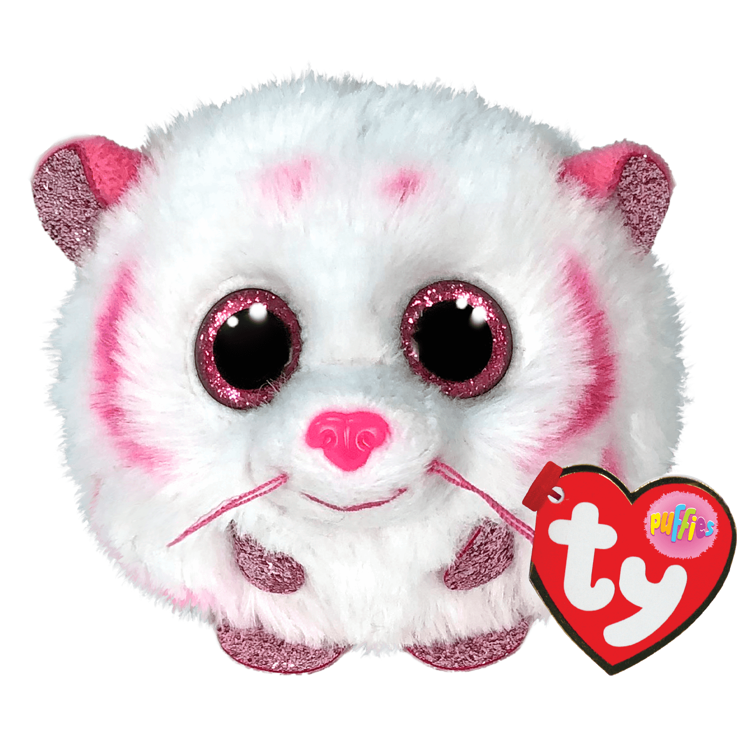 Ty Puffies Collection - Tabor Pink & White Tiger - 4"-TY Inc-Little Giant Kidz