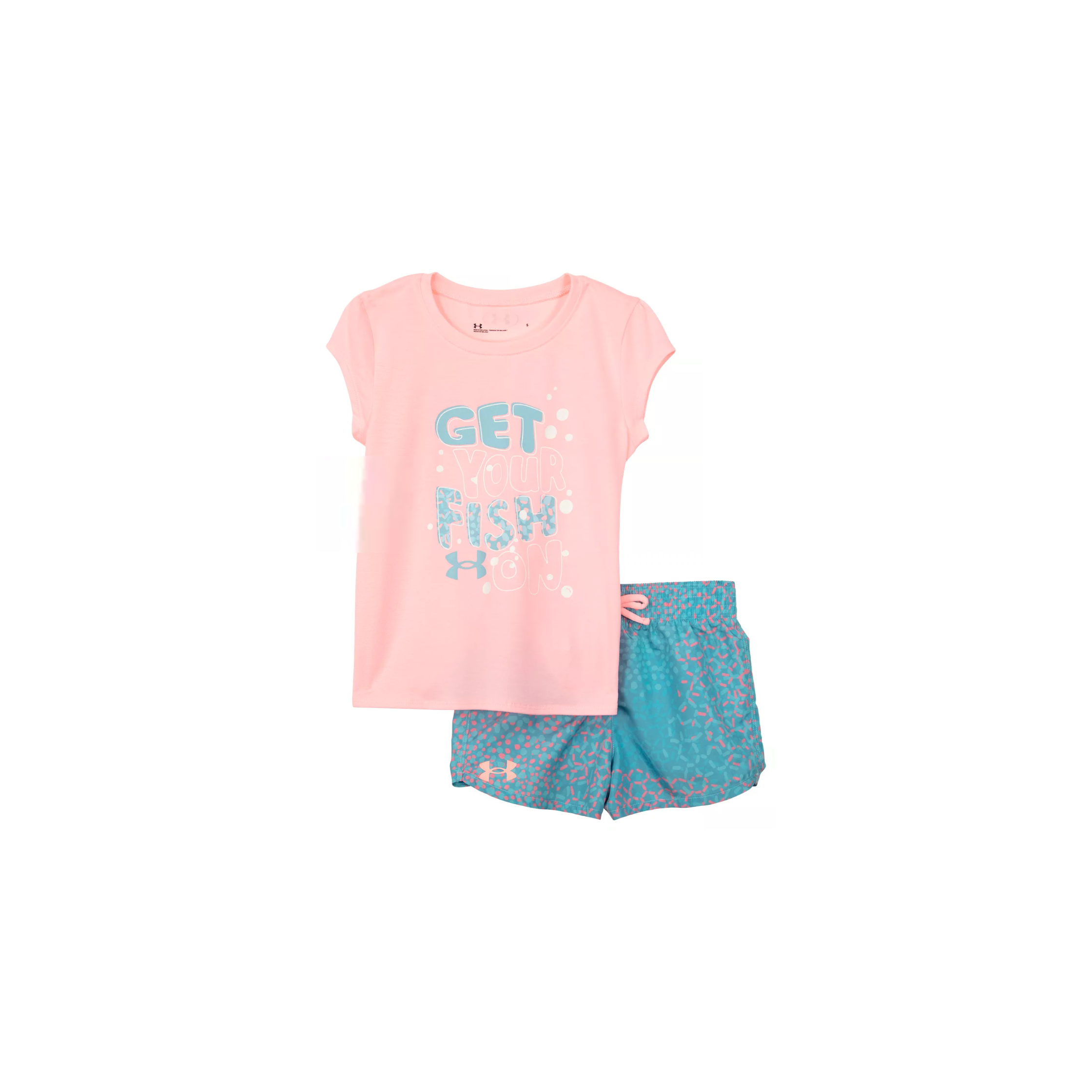 Under Armour Baby Girl's Get Your Fish On Set - Pink Sands-UNDER ARMOUR-Little Giant Kidz