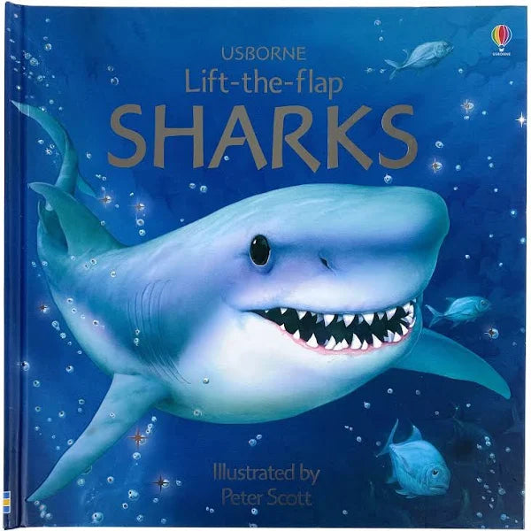 Usborne Books: Lift-the-Flap Sharks - Hardcover-EDC-USBORNE-Little Giant Kidz