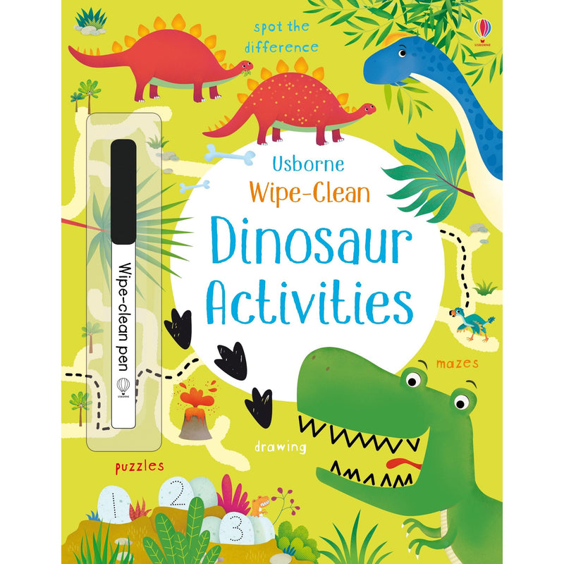 Usborne Books: Wipe Clean Dinosaur Activities-EDC-USBORNE-Little Giant Kidz