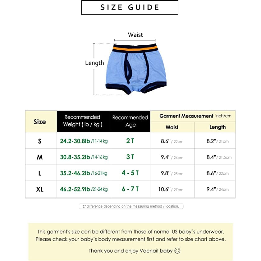 Vaenait Boys Cotton Modal Underwear 4-Pack - Neutrals
