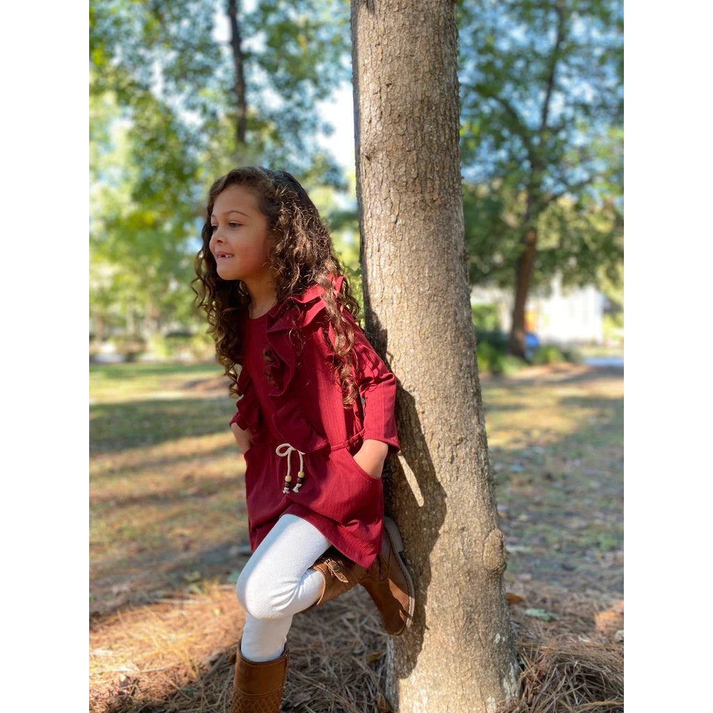Vignette Burgundy Celine Dress-VIGNETTE-Little Giant Kidz