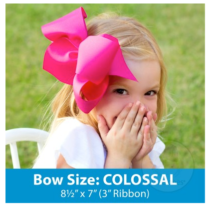 Wee Ones Colossal Classic Grosgrain Hair Bow on a French Clip (Knot Wrap)-WEE ONES-Little Giant Kidz