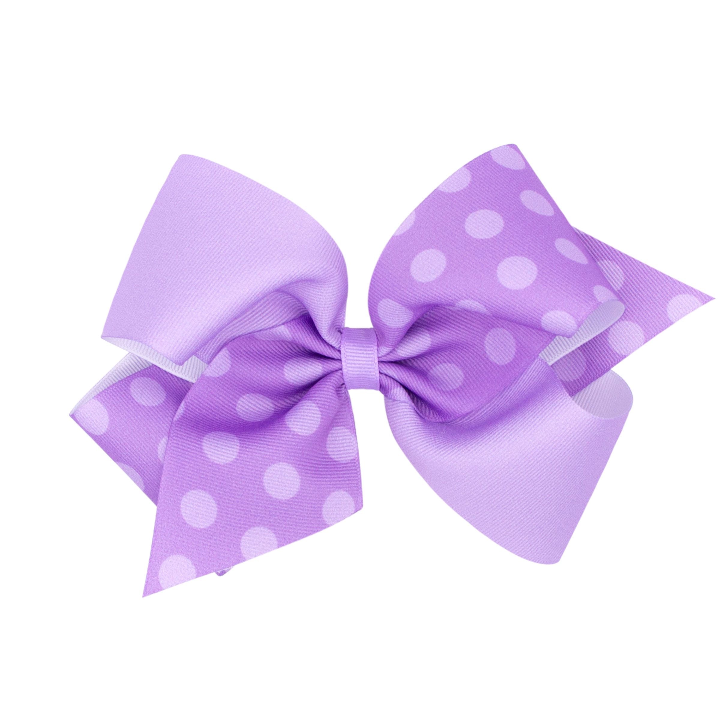 Wee Ones King Color Block Polka Dot Grosgrain Bow-WEE ONES-Little Giant Kidz