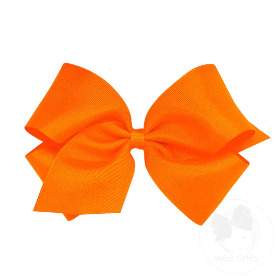 Wee Ones King Solid Grosgrain Bow (Plain Wrap)-WEE ONES-Little Giant Kidz