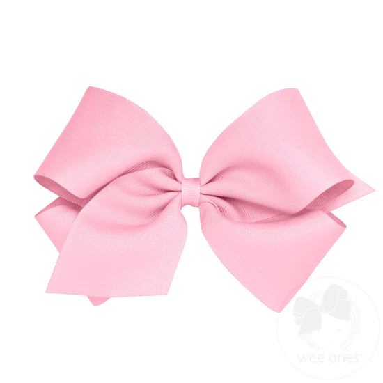 Wee Ones King Solid Grosgrain Bow (Plain Wrap)-WEE ONES-Little Giant Kidz