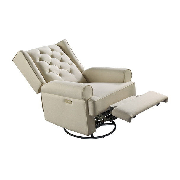 Westwood Design Amelia Power Swivel Glider Chair - Natural-WESTWOOD-Little Giant Kidz