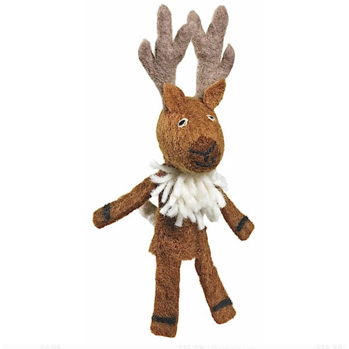 Wool - DZI Handmade Wild Woolie Ornament - Deer-DZI Handmade-Little Giant Kidz