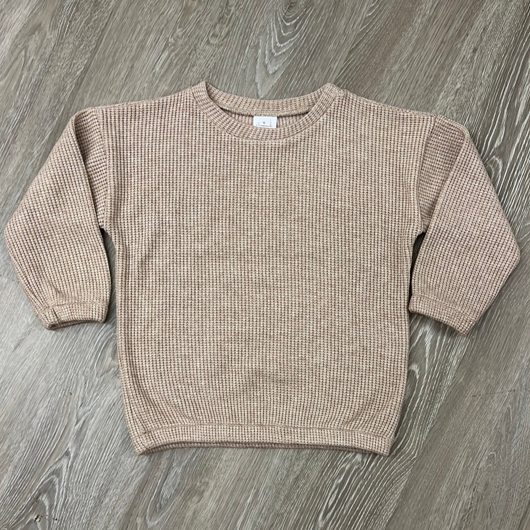 ZaZa Couture Beige Knitted Sweater-ZAZA COUTURE-Little Giant Kidz