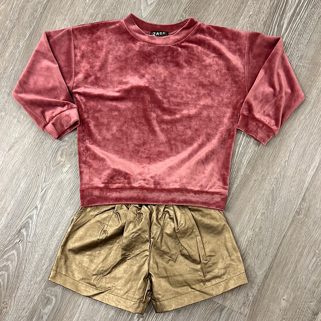 ZaZa Couture Soft Dusty Rose Sweater-ZAZA COUTURE-Little Giant Kidz
